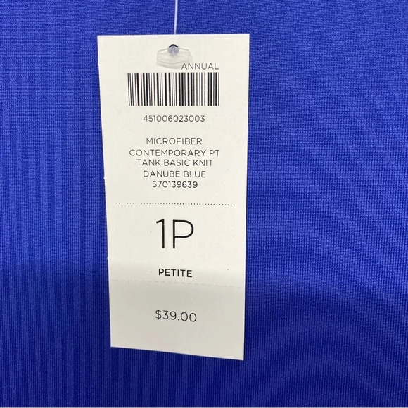 NWT Chico's Microfiber Contemporary Tank Shell Cami Danube Blue 1P /Small Petite - Picture 4 of 6